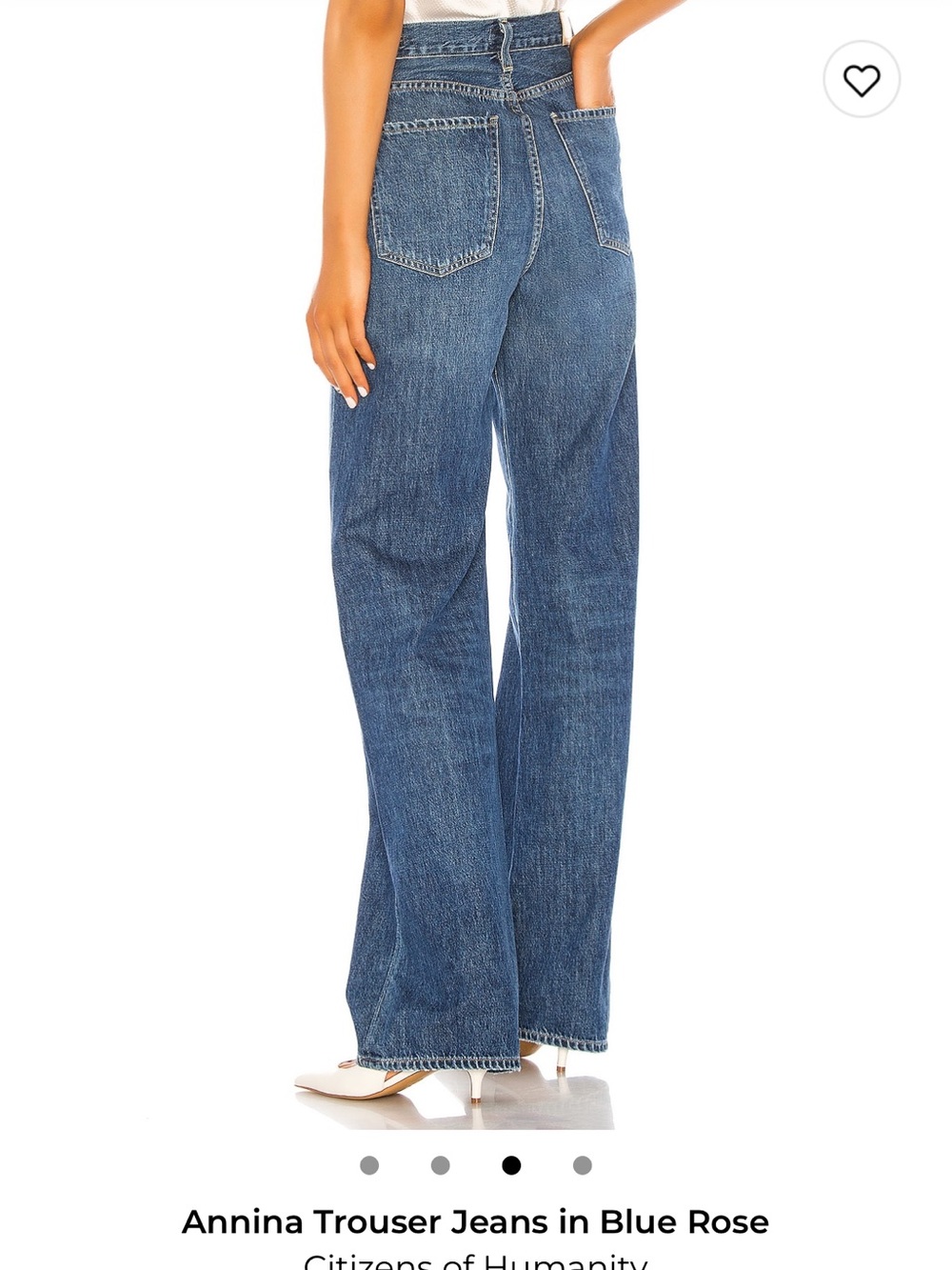 Citizens of Humanity Wide-Leg Denim Jeans in Blue - Picture 3 of 4